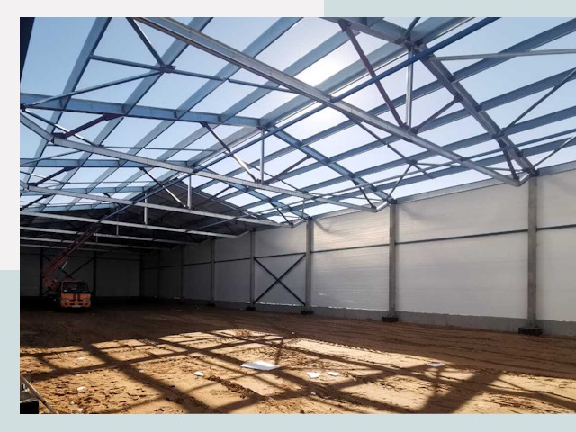 Строительство сенохранилищ в Копейске